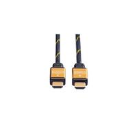 Roline Gold HDMI High Speed Cable - Câble HDMI - HDMI mâle pour HDMI mâle - 20 m - double blindage - noir, or
