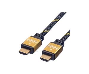 Roline Gold HDMI High Speed Cable with Ethernet - Câble HDMI avec Ethernet - HDMI mâle pour HDMI mâle - 2 m - double blindage - noir