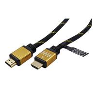 Roline Gold HDMI High Speed Cable with Ethernet - Câble HDMI avec Ethernet - HDMI mâle pour HDMI mâle - 3 m - double blindage - noir