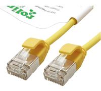 Roline green 21.44.3327 RJ45 Câble réseau, câble patch CAT 6a U/FTP 5.00 m jaune non blindé, sans halogène, ignifuge 1 pc(s)