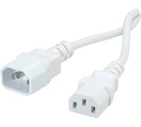 ROLINE GREEN Câble de raccordement d'appareils, IEC 320 C14 - C13, blanc, 0,8 m