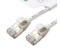 ROLINE GREEN Câble Patch U/FTP Cat.6A (Class EA), LSOH, Slim, Blanc, 0,3 m