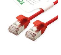 ROLINE GREEN Câble Patch U/FTP Cat.6A (Class EA), LSOH, Slim, Rouge, 0,5 m