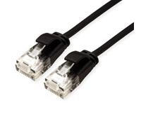 ROLINE GREEN UTP Câble patch Cat.6A (Class EA) RJ45, LSOH, fin, noir, 1 m