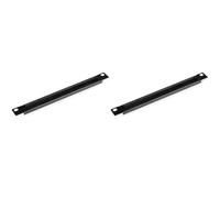 ROLINE Guide-câbles 10 Pouces, avec Brosse 0,5 U, Noir (Lot de 2)