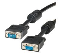 ROLINE HD15 M/HD15 F avec noyaux de ferrite 10,0m