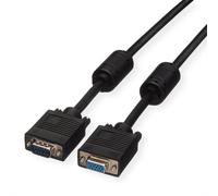 ROLINE HD15 M/HD15 F avec noyaux de ferrite 30,0m