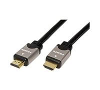 ROLINE Câble HDMI High Speed avec Ethernet I Transmission de signal en 4K UHD et 3D I 1m, noir / argent