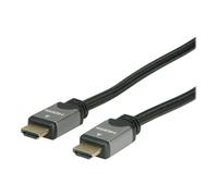 Roline High Speed - Câble HDMI avec Ethernet - HDMI mâle pour HDMI mâle - 10 m - double blindage - noir / argent
