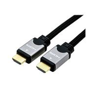 Roline Câble HDMI High Speed avec Ethernet, HDMI mâle-mâle, 2 m, double blindage, noir/argent