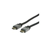 Roline High Speed - Câble HDMI avec Ethernet - HDMI mâle pour HDMI mâle - 5 m - double blindage - noir / argent