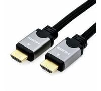 Roline High Speed - Câble HDMI avec Ethernet - HDMI mâle pour HDMI mâle - 7.5 m - double blindage - noir / argent