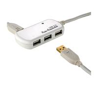 Roline Hub USB 12.04.1085 – USB 2.0 4 ports avec répéteur – Blanc 12 m