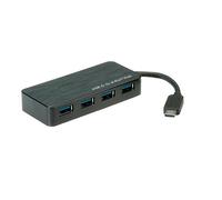 ROLINE Hub USB 3.0, 4 Ports - Hubs & concentrateurs (4 Ports, Plastique, 15 x 90 x 40 mm)