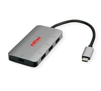 Roline Hub USB 14.02.5038 combiné 3 ports USB 3.2 (5 Gbit/s) aluminium argenté
