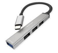 ROLINE Hub USB 3.2 Gen 1, 4X, câble de raccordement Type C