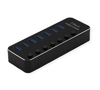 ROLINE Hub USB 3.2 Gen 1 pour Notebook, 7 Ports, commutables Individuellement
