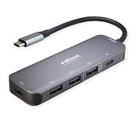 ROLINE Hub USB 3.2 Gen 2, 4X, câble de Connexion Type C