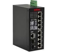 ROLINE Industrial Gigabit Switch, 10 Ports, PoE+, Smart Managed, 240W