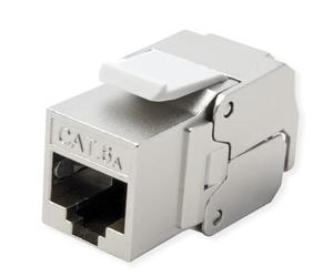 ROLINE Keystone Cat6A A, RJ45,blindé, sans Outil, argenté.