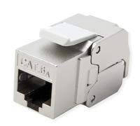 ROLINE Keystone Cat6A/cl.EA, RJ45,blindé, sans Outil, argenté.