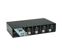 ROLINE Switch KVM, USB, DisplayPort, 1 Utilisateur - 4 PCs