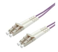 Roline LWL - Cordon de raccordement - LC (M) pour LC (M) - 50 cm - 0.5 m - fibre optique - duplex - 50 / 125 microns - OM4 - violet