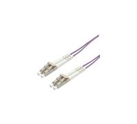 ROLINE Cordon fibre optique LC/LC | câble FO | câble patch OM4 Duplex en violet | 15 m