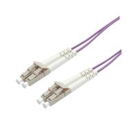 ROLINE Cordon fibre optique LC/LC | câble FO | câble patch OM4 Duplex en violet | 20 m