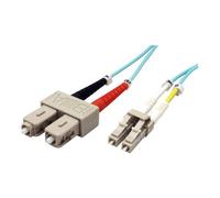 Roline LWL - Cordon de raccordement - LC multi-mode (M) pour SC multi-mode (M) - 2 m - fibre optique - 50 / 125 microns - OM3 - turquoise