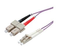 Roline LWL - Cordon de raccordement - LC multi-mode (M) pour SC multi-mode (M) - 3 m - 3 m - fibre optique - duplex - 50 / 125 microns - OM4 - violet