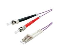 Roline LWL - Cordon de raccordement - LC multi-mode (M) pour ST multi-mode (M) - 10 m - 10 m - fibre optique - duplex - 50 / 125 microns - OM4 - violet