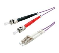 Roline LWL - Cordon de raccordement - LC multi-mode (M) pour ST multi-mode (M) - 10 m - 10 m - fibre optique - duplex - 50 / 125 microns - OM4 - violet
