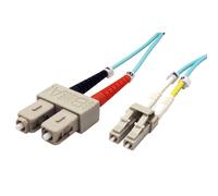 ROLINE LWL-Kabel 50/125µm OM3, LC/SC, turnis, 2 m