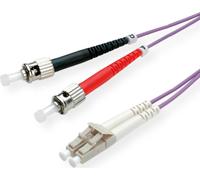ROLINE LWL-Kabel 50/125µm OM4, LC/ST, violet, 5 m