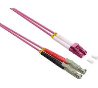 ROLINE LWL-Kabel duplex 50/125µm OM4, LSH/LC, LSOH, violet, 1 m