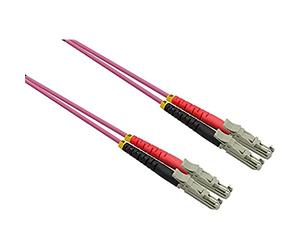 ROLINE LWL-Kabel duplex 50/125µm OM4, LSH/LSH, LSOH, violett, 1 m