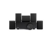 ROLINE Milan Kit Home Cinéma 5.1 Sans Fil WiSA, Enceintes Surround TV, Audio 24 bits/48 kHz, Faible Latence, Compact Noir