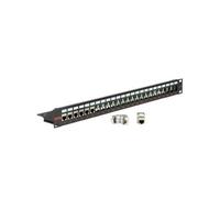 ROLINE Panneau de brassage 19" pour Keystone, 24 ports blindé, noir