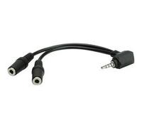 Roline Adaptateur audio 11.09.4441 – 1 jack mâle 3,5 mm vers 2 jack femelle 3,5 mm