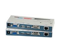 ROLINE Prolongateur Smart KVM via RJ-45, VGA, USB - Commutateurs écran-clavier-souris (VGA, USB, 1024 x 768 pixels, 150 m, metal, 20 x 156 x 65 mm)
