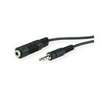 Roline - Rallonge de câble audio - mini-phone stereo 3.5 mm mâle pour mini-phone stereo 3.5 mm femelle - blindé - noir