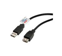 Roline - Rallonge de câble USB - USB (M) pour USB (F) - USB 2.0 - 3 m - noir