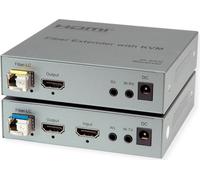 ROLINE Rallonge KVM sur fibre optique, HDMI 4K, USB, 20 km