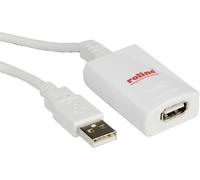 ROLINE Rallonge USB 2.0, blanc, 5 m