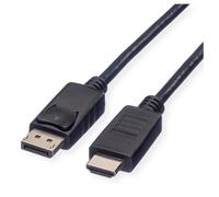 ROLINE Recycled Material 11.45.5780 câble vidéo et adaptateur 1 m DisplayPort HDMI Noir