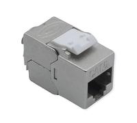 ROLINE RJ45 Keystone Cat6A STP blindé sans Outils Module réseau 10Gbit LAN certifié GHMT Keystone Jack boîtier métallique pour Panneau de Brassage AWG22-26 boîte argentée