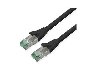 ROLINE RM Cordon Cat.6A S/FTP(PiMF), noir, 1 m
