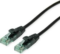 ROLINE RM Patchcable Kat.6A UTP, schwarz, 0.5 m