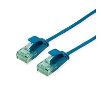 ROLINE RM UTP DataCenter Câble Patch Cat.6A (Class EA), Slim, Bleu, 0,3 m